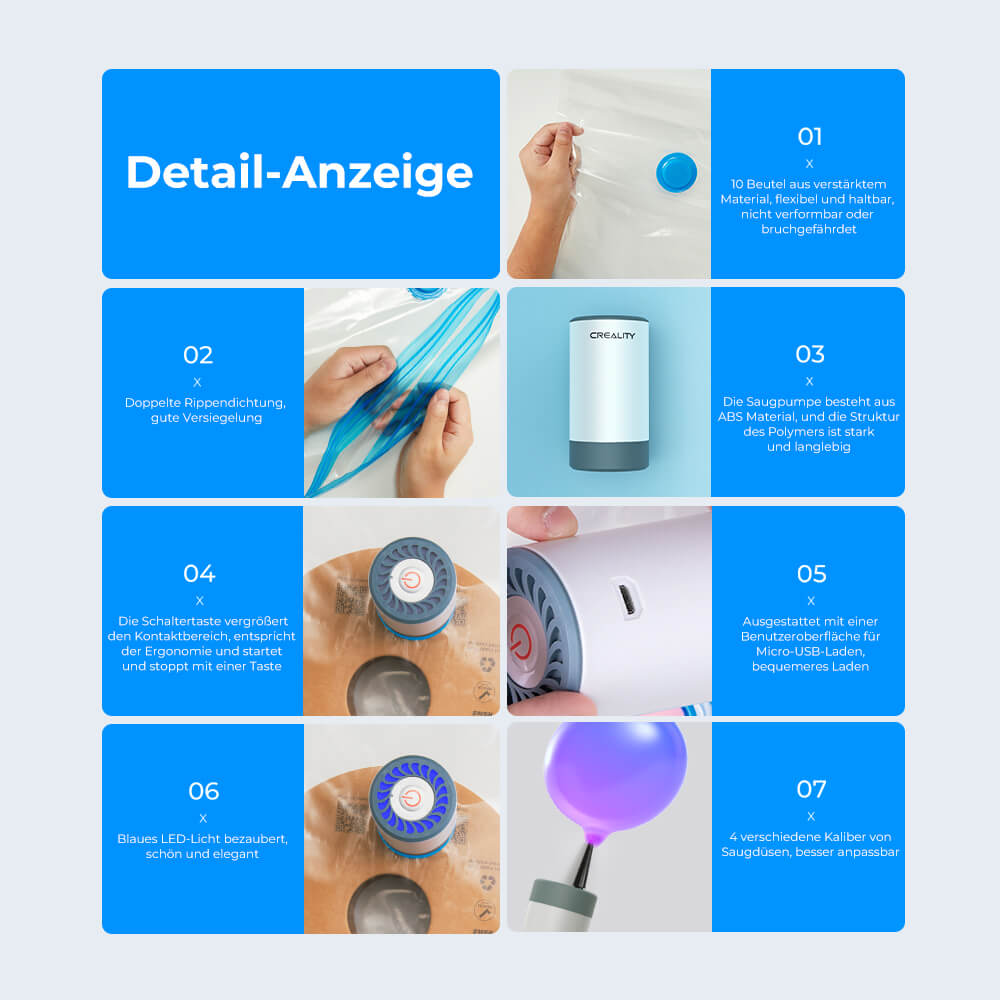 Creality 3D-Drucker Filament Vakuum Aufbewahrungsset