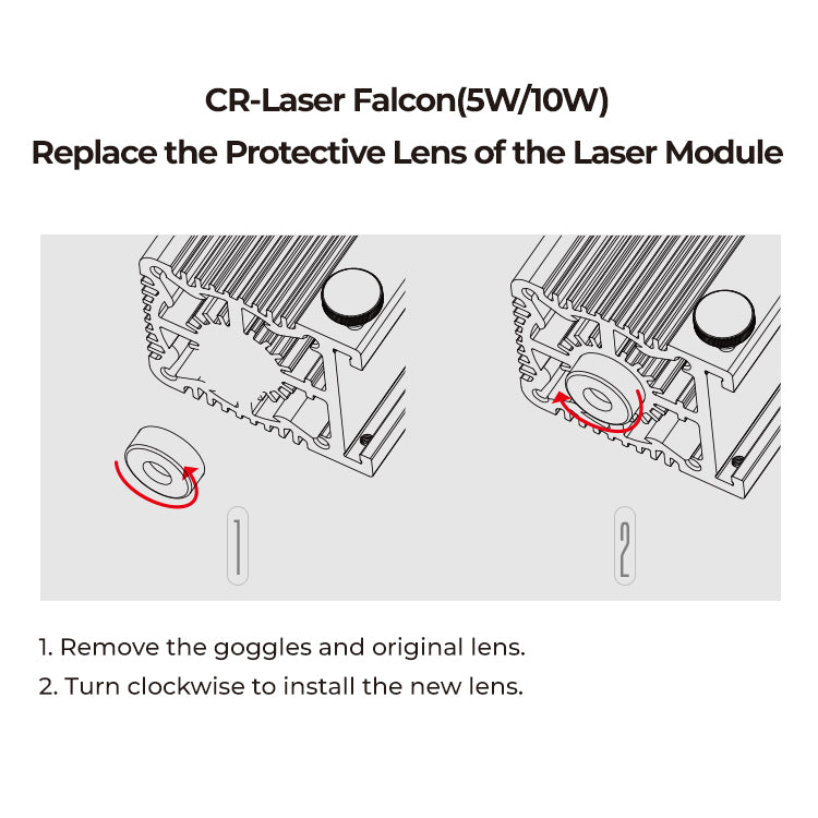CR-Laser Falcon Schutzlinsen