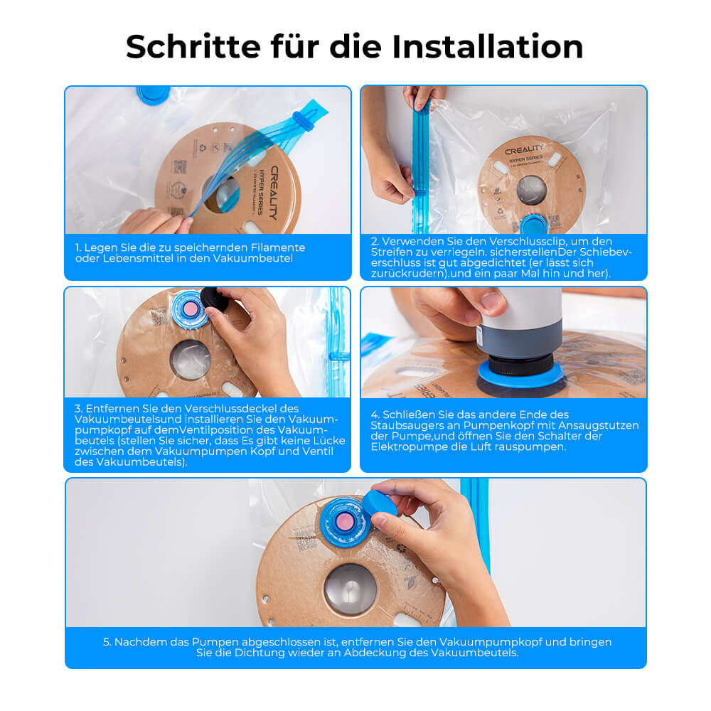 Creality 3D-Drucker Filament Vakuum Aufbewahrungsset