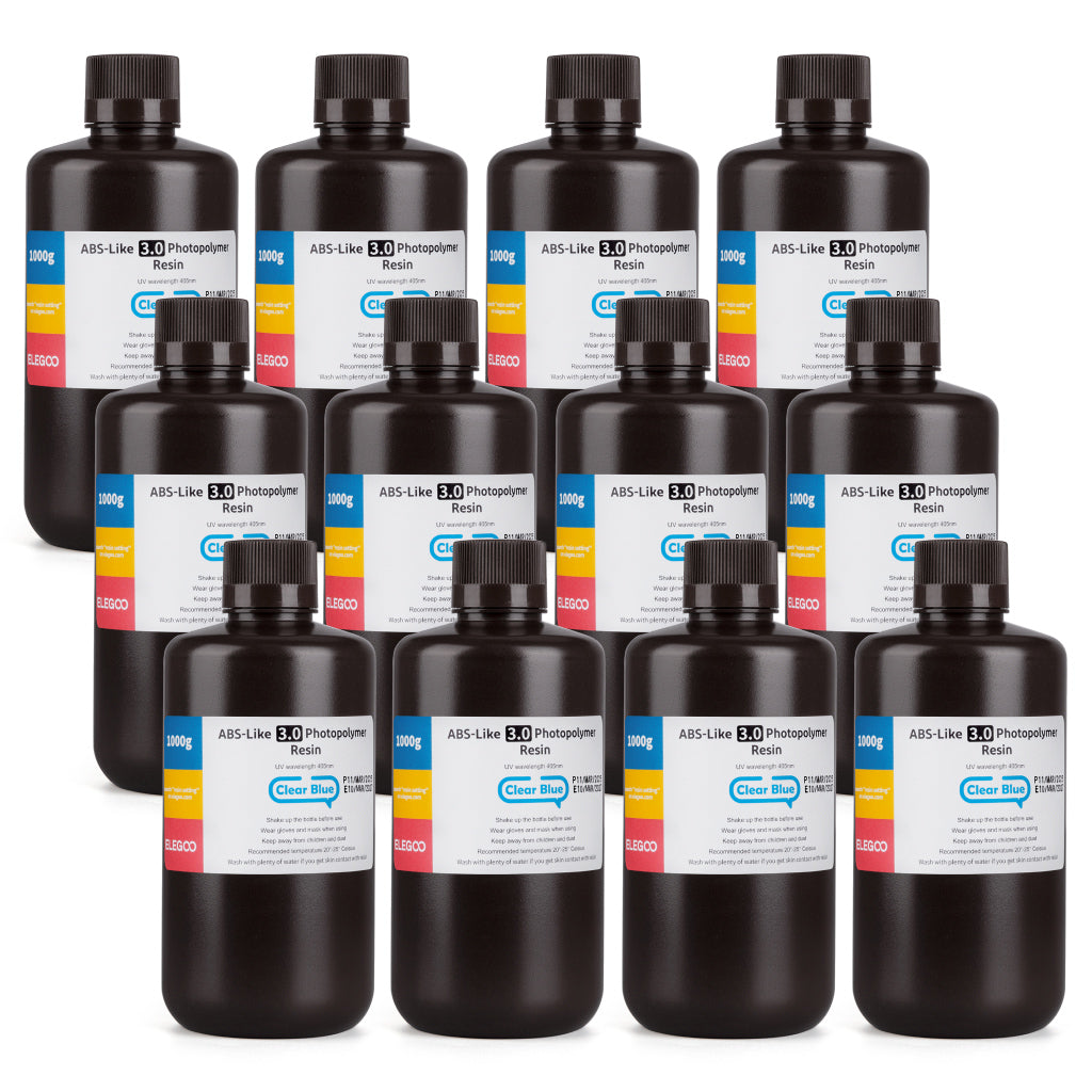 Elegoo ABS-ähnliches Harz V3.0+, 12 kg, Transparent Blau