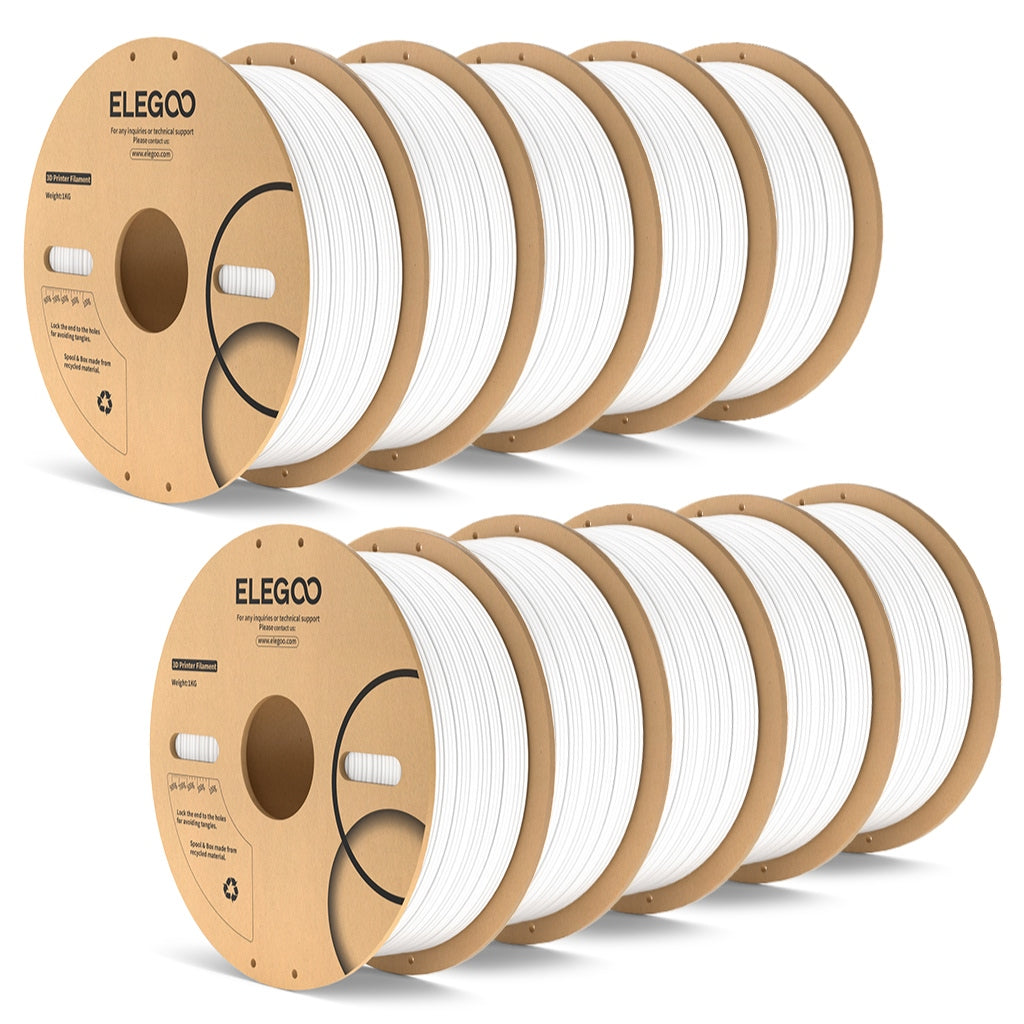 Elegoo ABS Filament 1,75 mm, 10 kg, Weiß