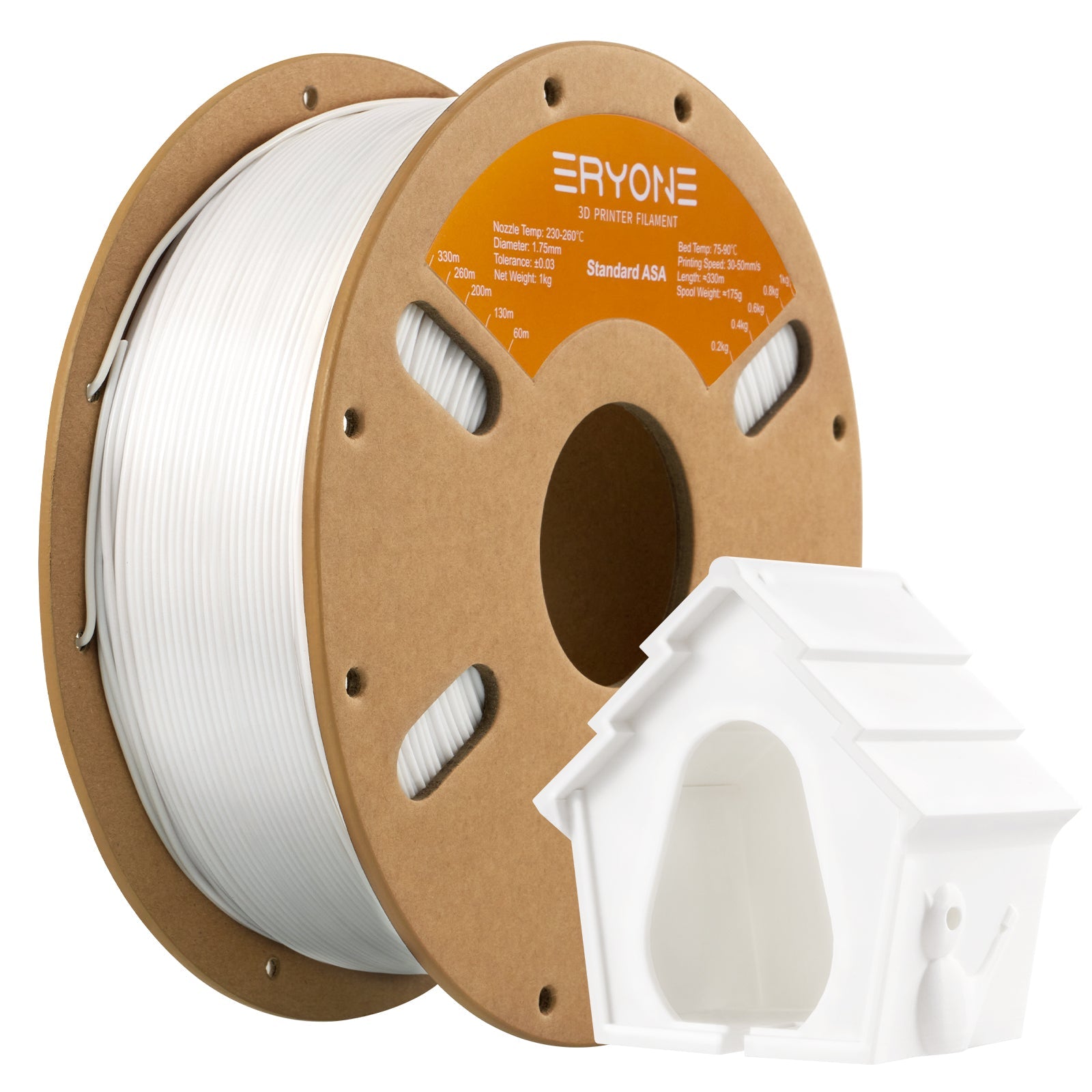 Eryone ASA und ASA-CF – 1,75 mm, 1 kg – ASA – Weiß