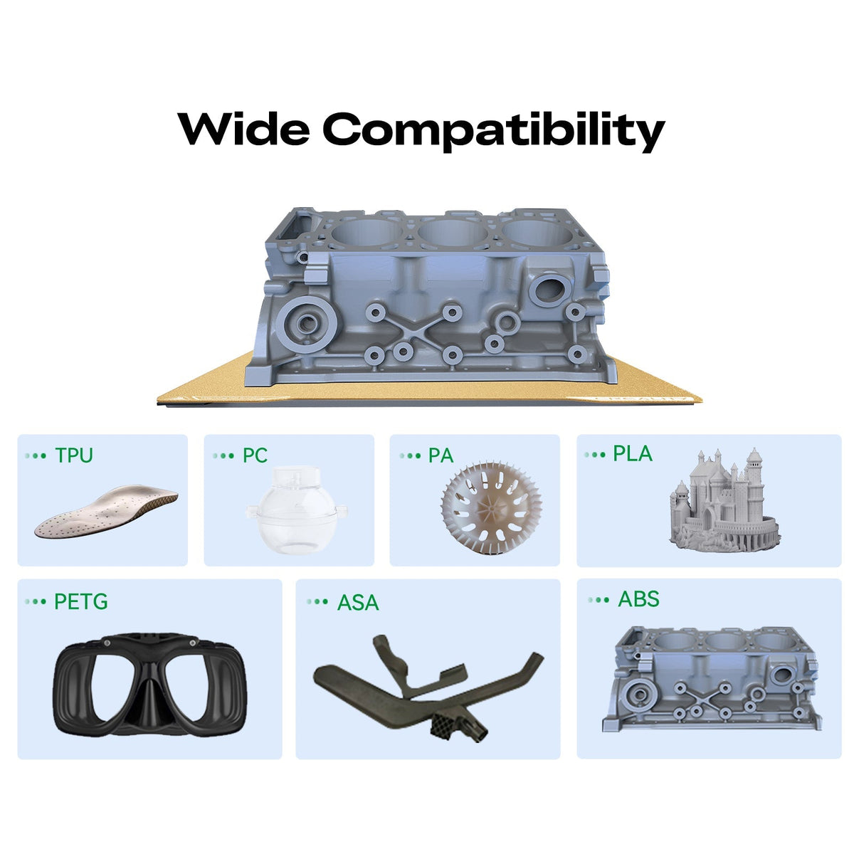 K2 doppelseitiges, strukturiertes PEI-Druckbett 270 × 293 mm