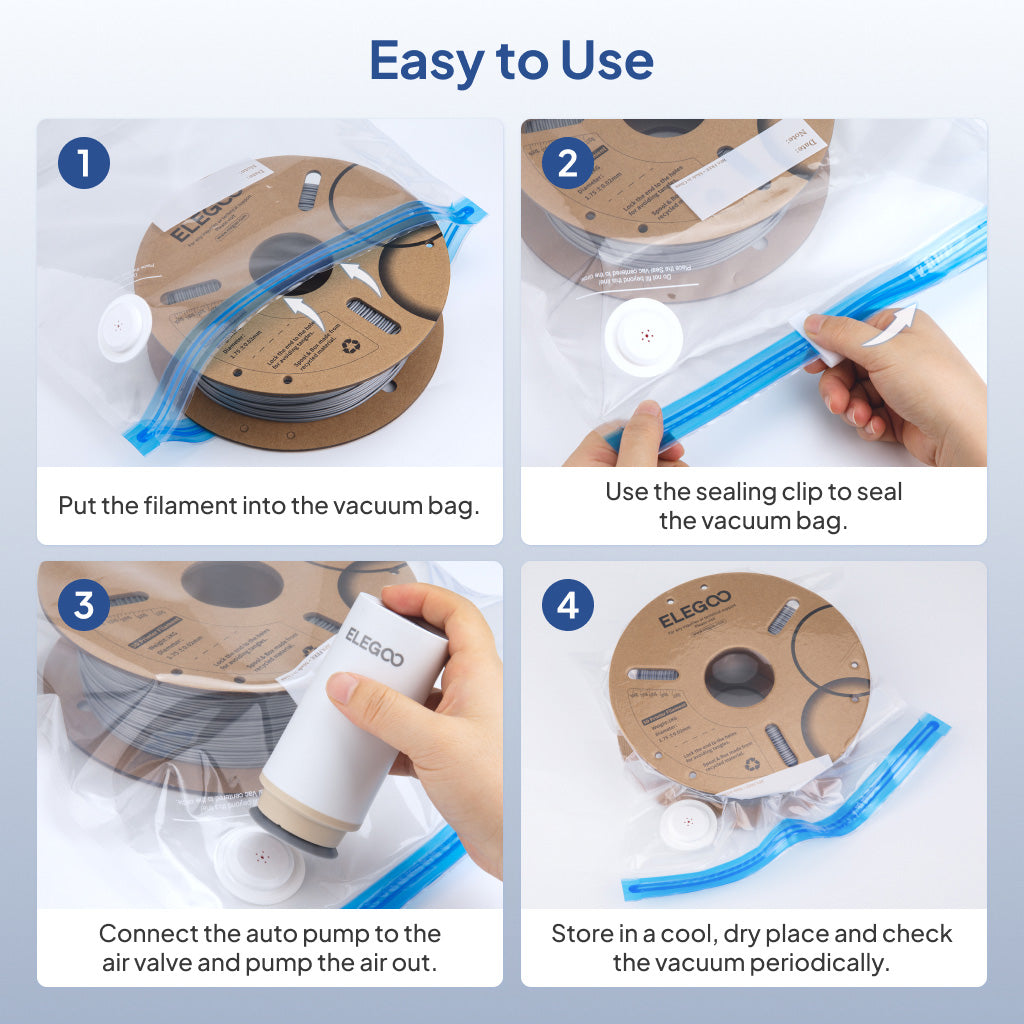Elegoo Filament Vakuum Aufbewahrungsbeutel Kit (20 Stück)