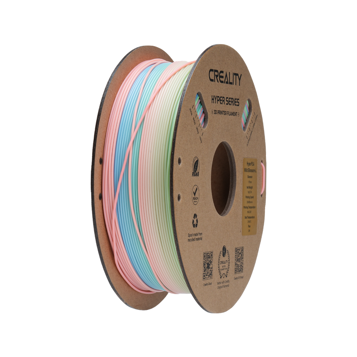 Hyper Speed Regenbogen PLA 1,75mm Filament 1kg