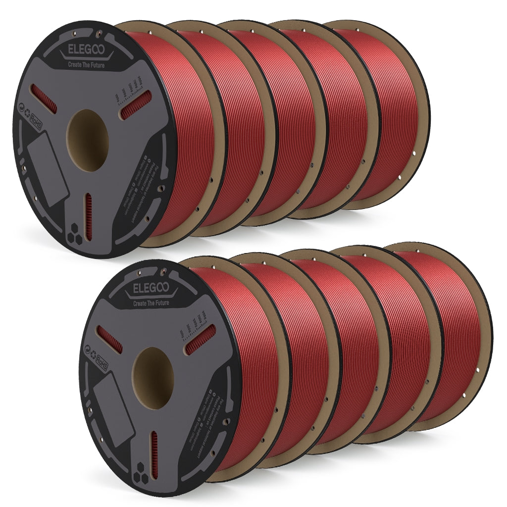 Elegoo PETG-CF Filament 1,75 mm, 10 kg, Carbonfaser Rot