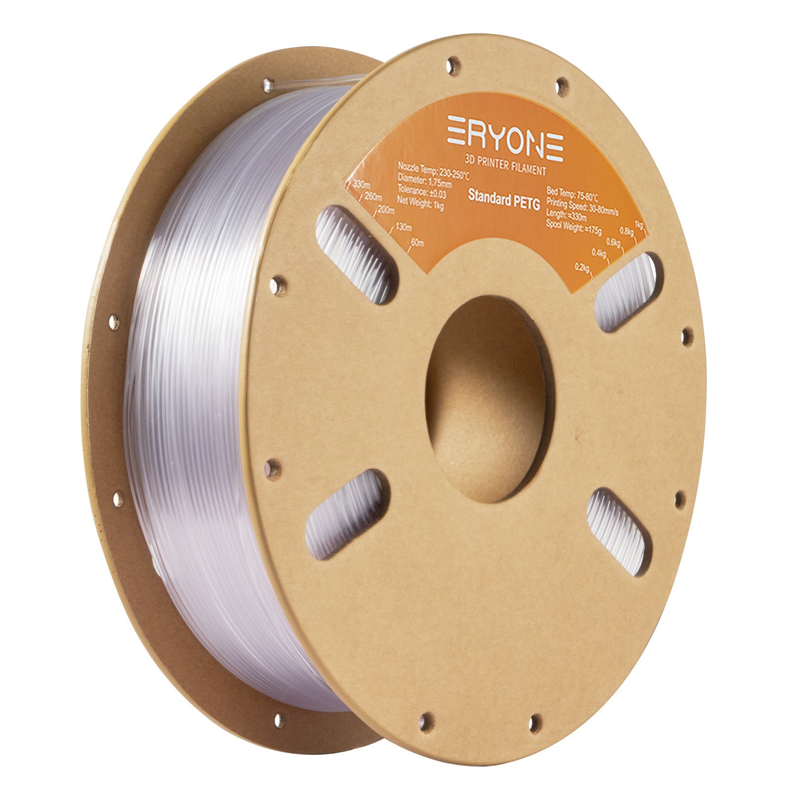 Eryone PETG und PETG-CF – 1,75 mm, 1 kg – Transparent