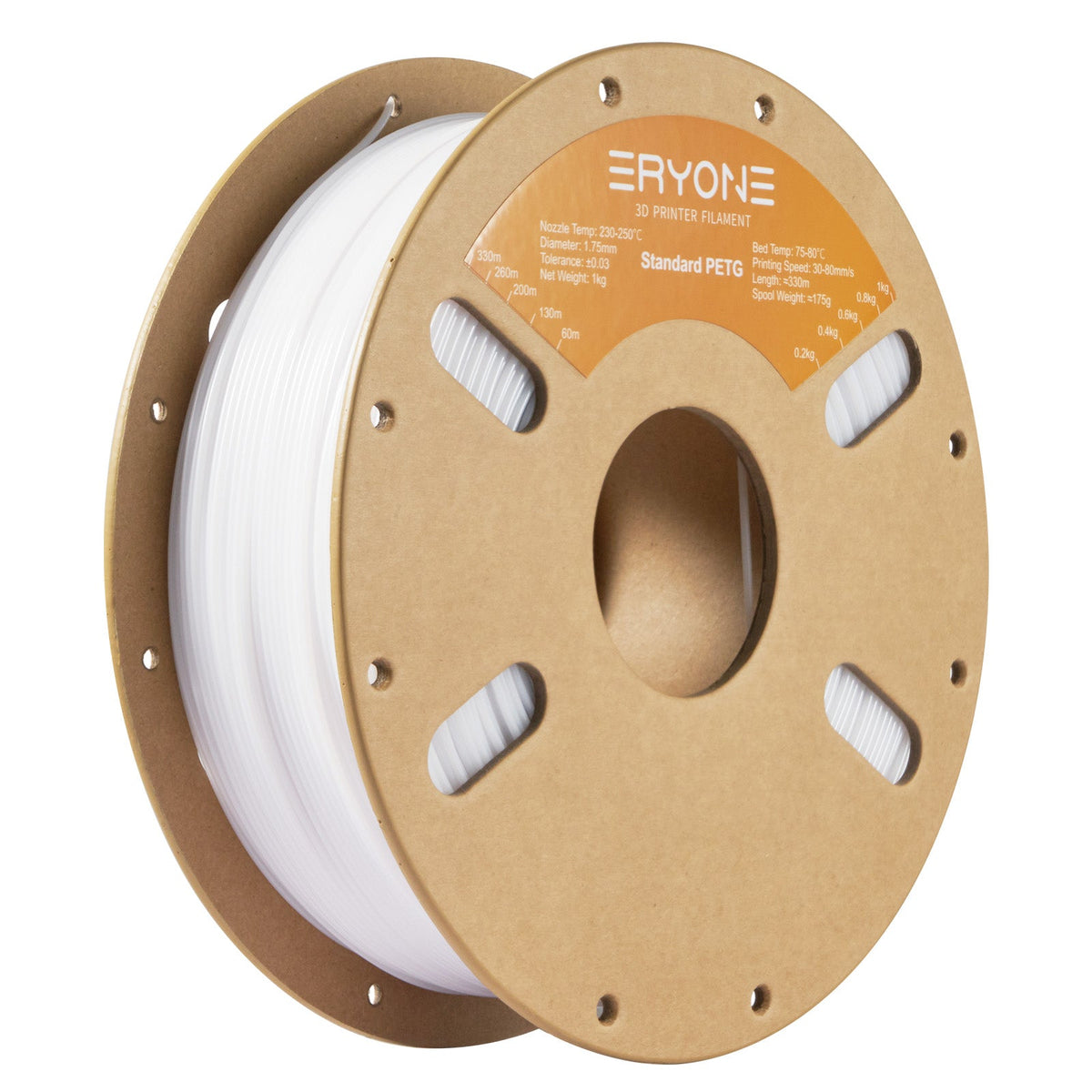 Eryone PETG und PETG-CF – 1,75 mm, 1 kg – Weiß