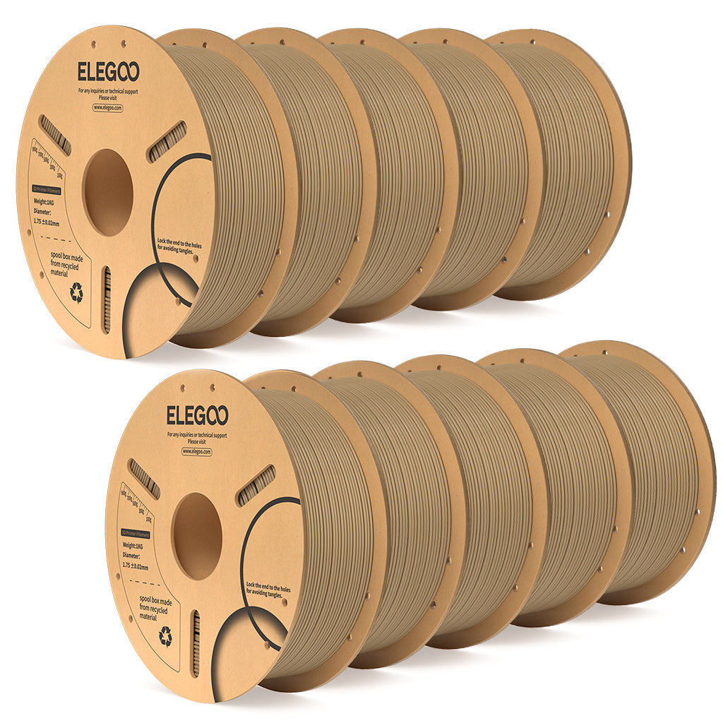 Elegoo PLA Filament 1,75 mm, 10 kg, Holzfarben