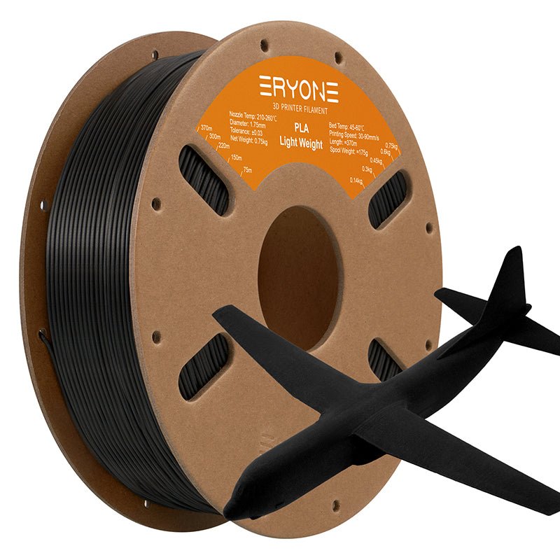 Eryone PLA Leichtbau – 1,75 mm, 750 g – Schwarz