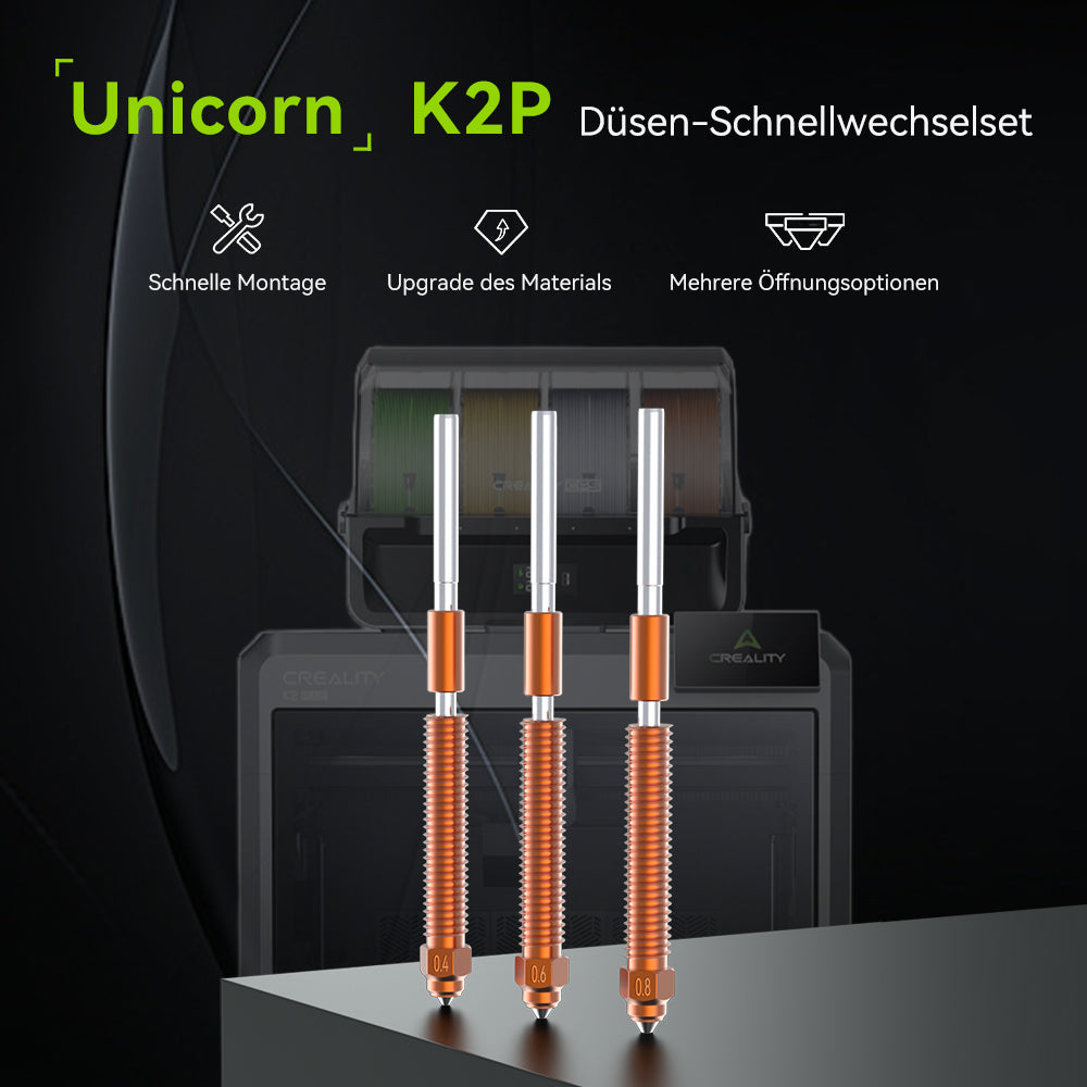 K2-Serie & Creality Hi “Unicorn” Schnellwechsel-Düse