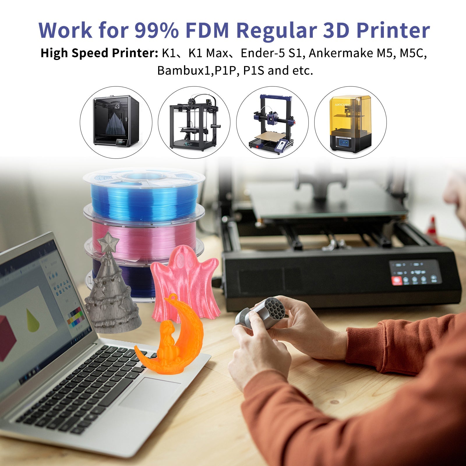 iSANMATE PLA Transparent & Regenbogen