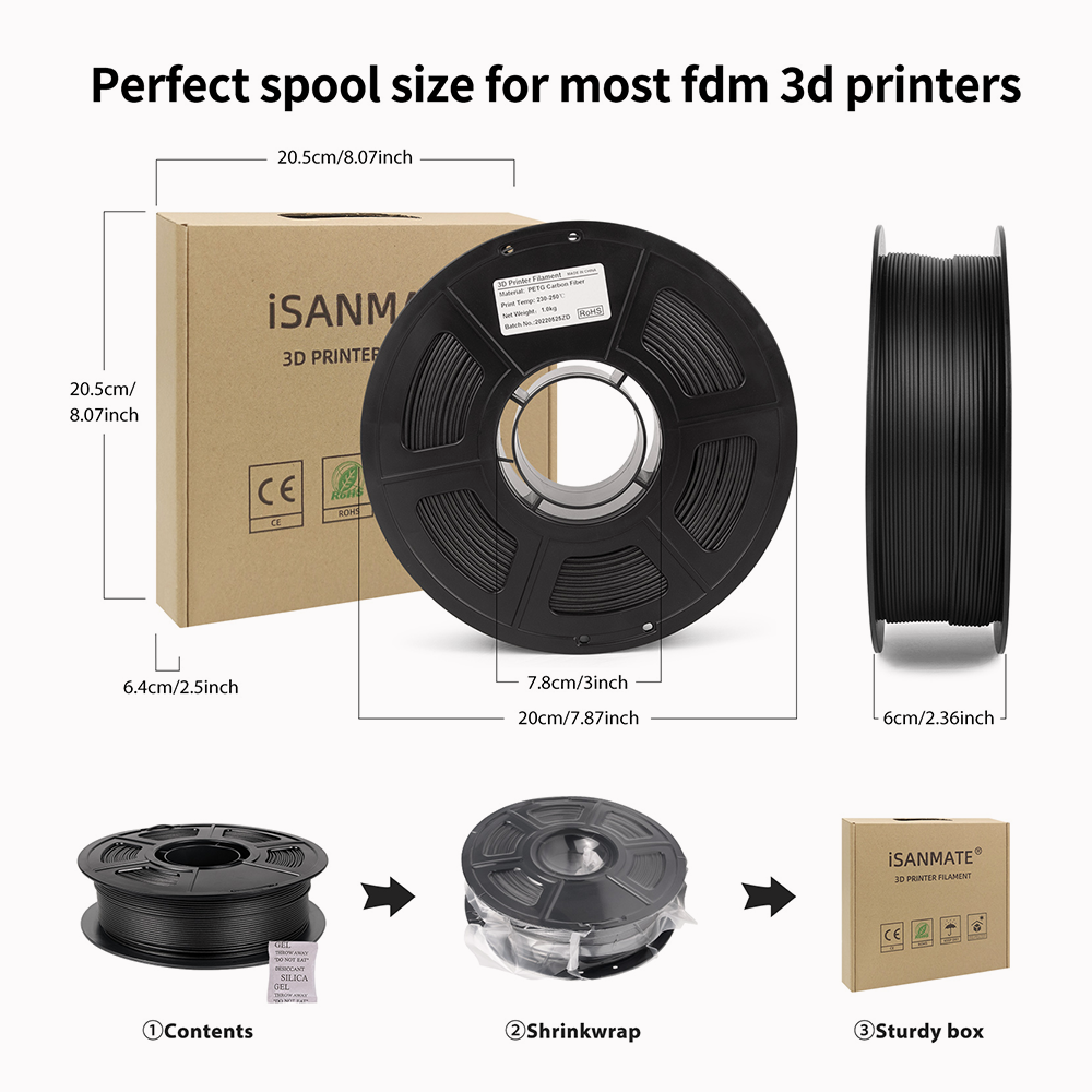 iSANMATE PETG Carbon schwarz