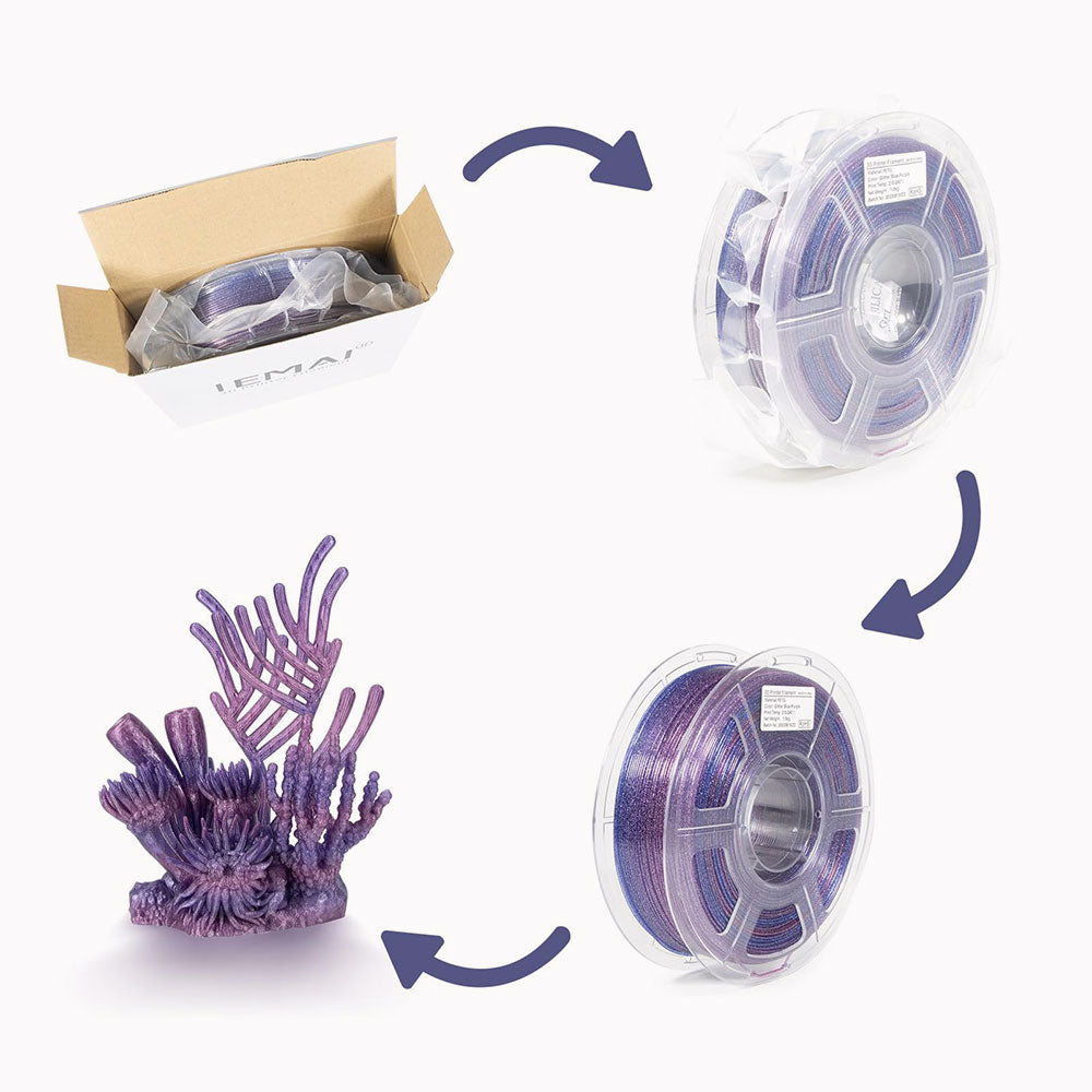 iSANMATE PETG Glitzer transparent